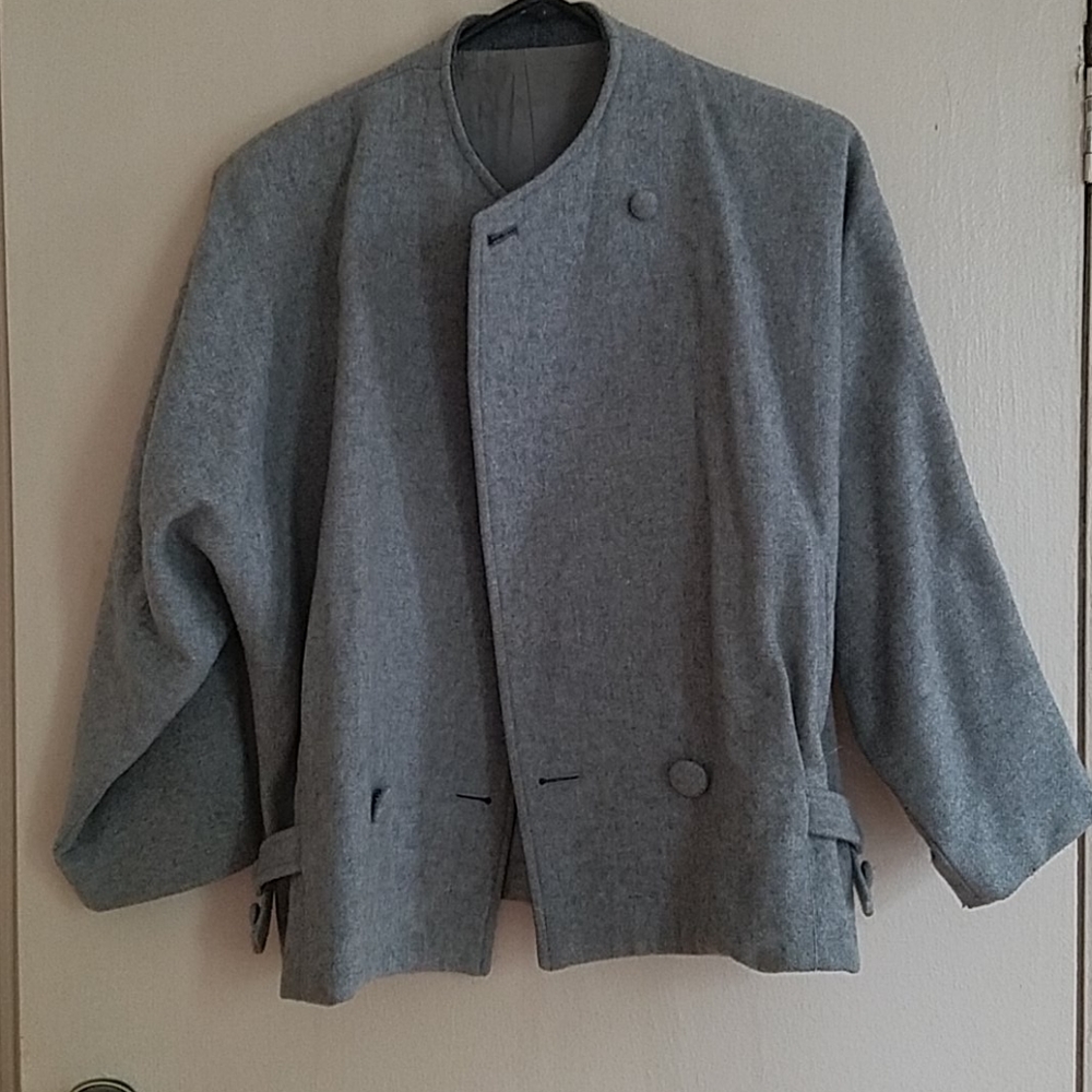 Chic grey wool coat